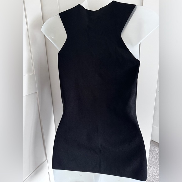 REISS Katya D-Ring Halterneck Top in Black Size Small - Picture 3 of 16